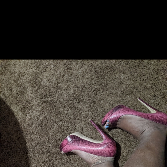 MiuMiu Snakeskin Peeptoes - Picture 12 of 13